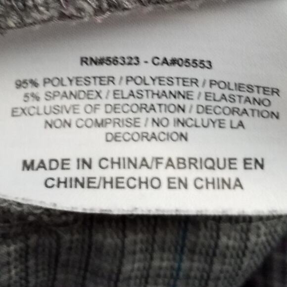 Nike Golf Womens Pants Size 6 Plaid Zip Pockets Slit Ankle Gray Straight Leg - Picture 6 of 7